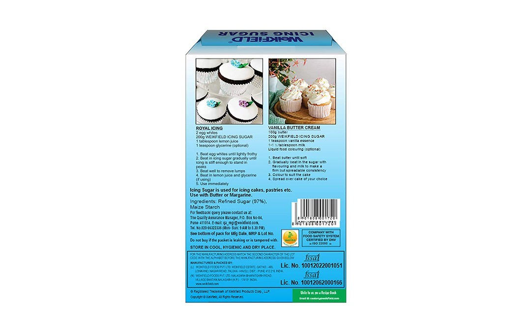 Weikfield Icing Sugar    Box  200 grams